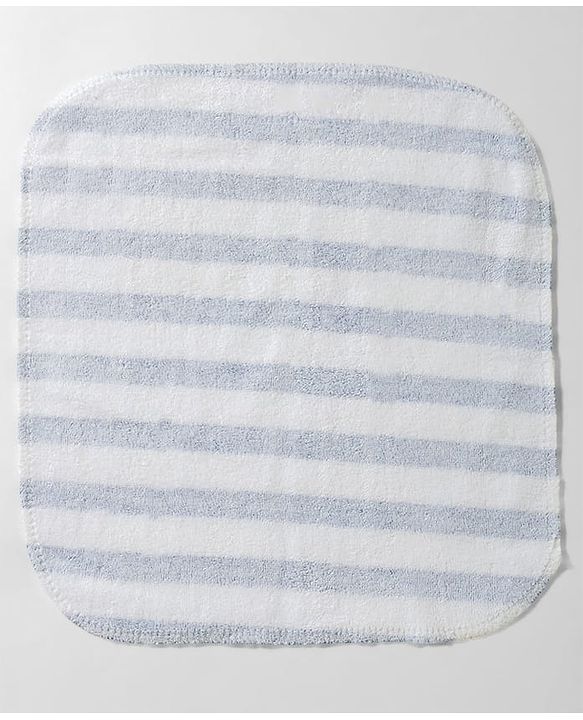 Babyhug 100% Cotton Knit Striped Hand & Face Towels Pack of 6 - Yellow, White & Blue
