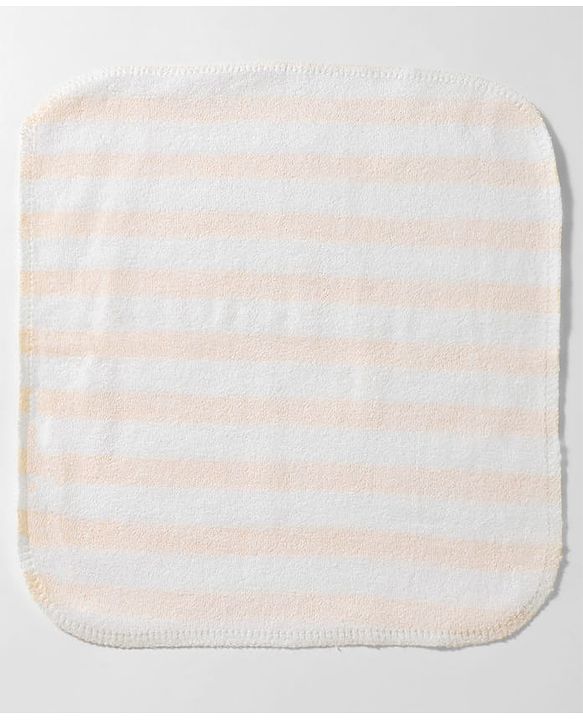 Babyhug 100% Cotton Knit Striped Hand & Face Towels Pack of 6 - Yellow, White & Blue