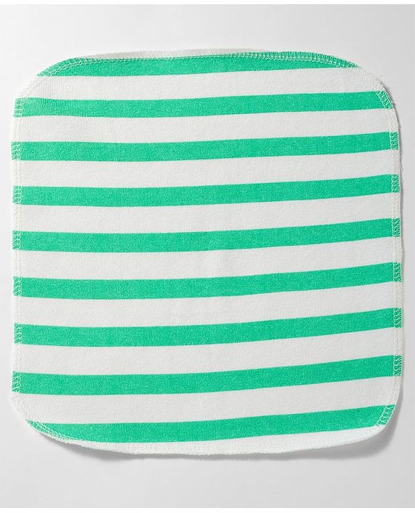 Babyhug 100% Cotton Knit Striped Hand & Face Towels Pack of 6 - Yellow, White & Blue