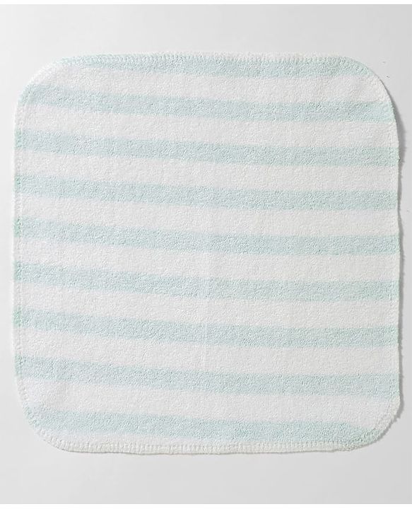 Babyhug 100% Cotton Knit Striped Hand & Face Towels Pack of 6 - Yellow, White & Blue
