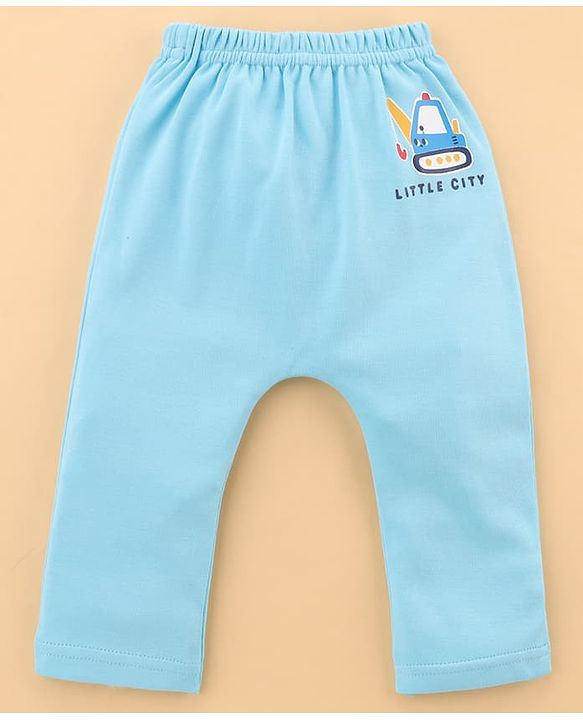 Babyhug 100% Cotton Clothing Essentials Baby Gift Set Pack of 7 - Light Blue