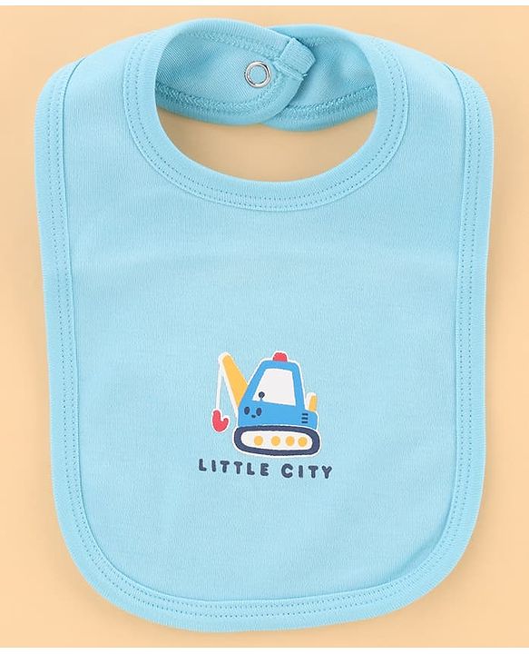 Babyhug 100% Cotton Clothing Essentials Baby Gift Set Pack of 7 - Light Blue