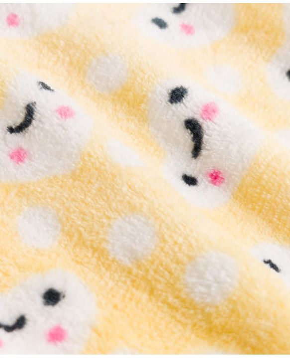 Babyhug Cotton Knit Full Sleeves Co-Ords T-Shirt & Pyjama Winter Night Suit with Heart Design - Yellow