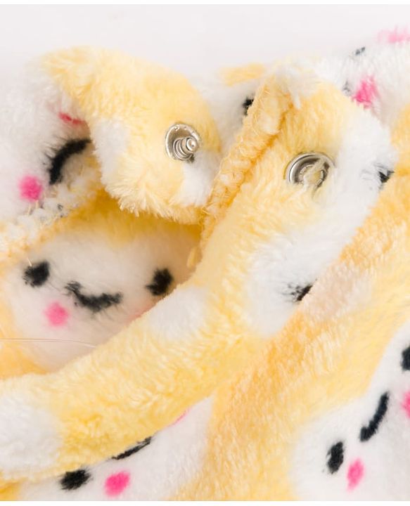 Babyhug Cotton Knit Full Sleeves Co-Ords T-Shirt & Pyjama Winter Night Suit with Heart Design - Yellow
