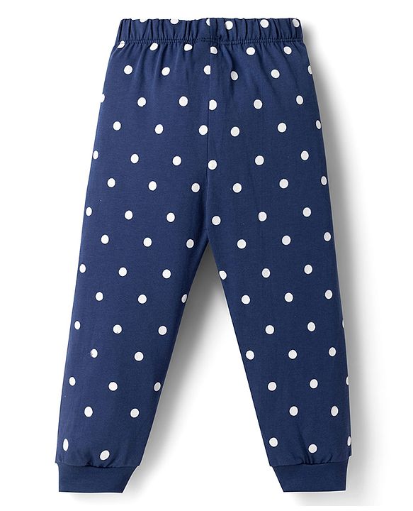 Babyhug Disney Single Jersey Knit Full Sleeves T-Shirt & Pyjama Night Suit with Marie  Graphics - Navy Blue