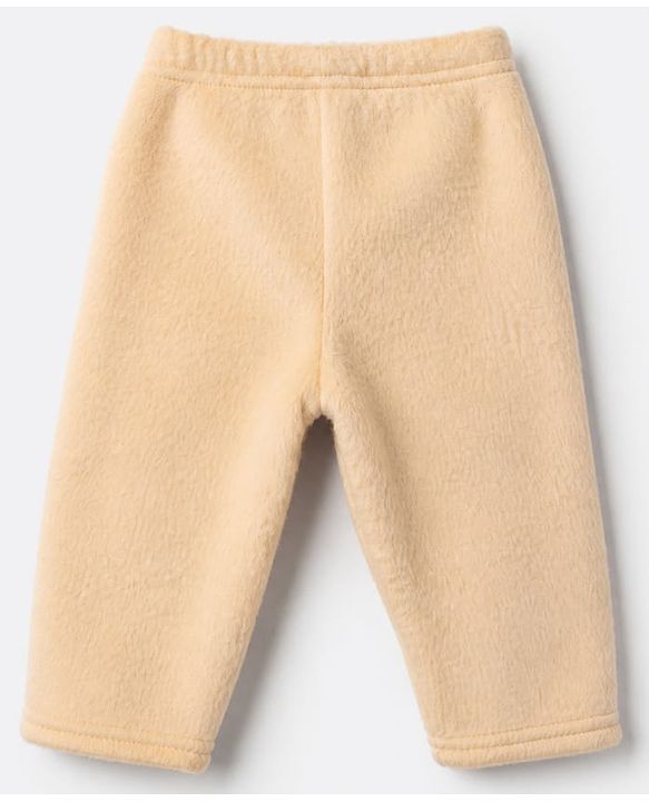 Babyhug Velour Full Sleeves T-Shirt & Pajama Winter Night Suit with Bear Print & Applique - Brown