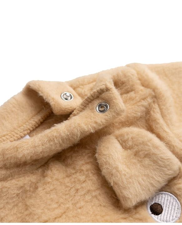 Babyhug Velour Full Sleeves T-Shirt & Pajama Winter Night Suit with Bear Print & Applique - Brown