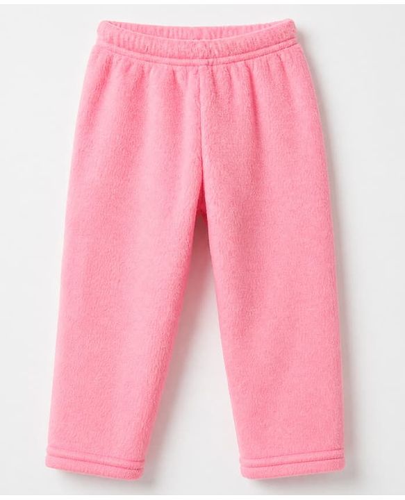 Babyhug Velour Cotton Mix Knit Full Sleeves Winter Wear Night Suit With Text & Cloud Print - Pink
