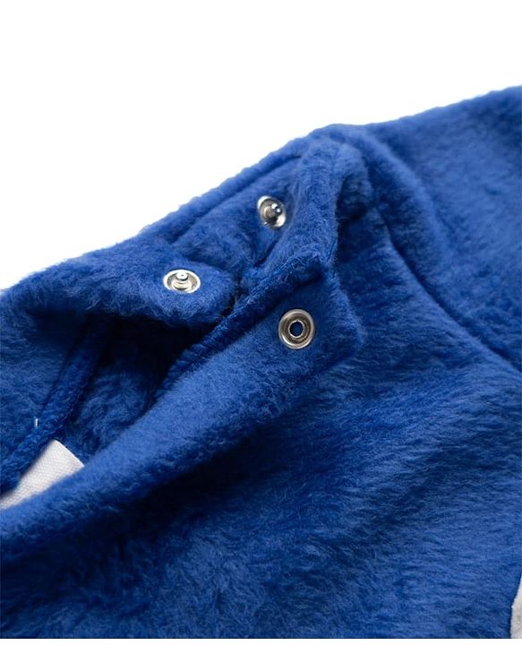 Babyhug Cotton Mixes Velour Full Sleeves T-Shirt & Pajama Night Suit with Polar Bear Patch - Navy Blue