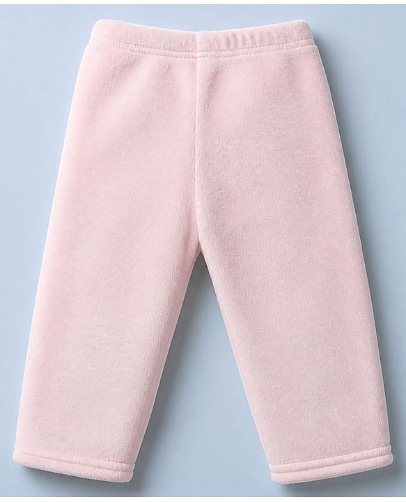Babyhug Cotton Mixes Velour Full Sleeves T-Shirt & Pajama Night Suit with Kitten Patch - White