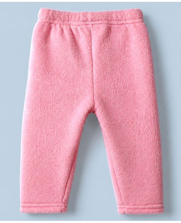 Babyhug Cotton Mixes Knit Full Sleeves Front Open T-Shirt & Pajama Night Suit with Bunny Patch - Pink