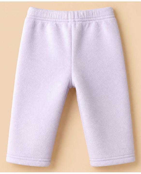 Babyhug Cotton Mixes Knit Full Sleeves Front Open Winter Night Suit with Unicorn Patch - Lilac