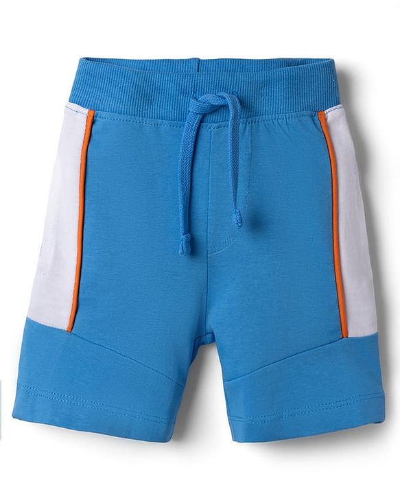 Babyhug Single Jersey Knit Half Sleeves T-Shirt & Shorts Set Brooklyn Print - Blue