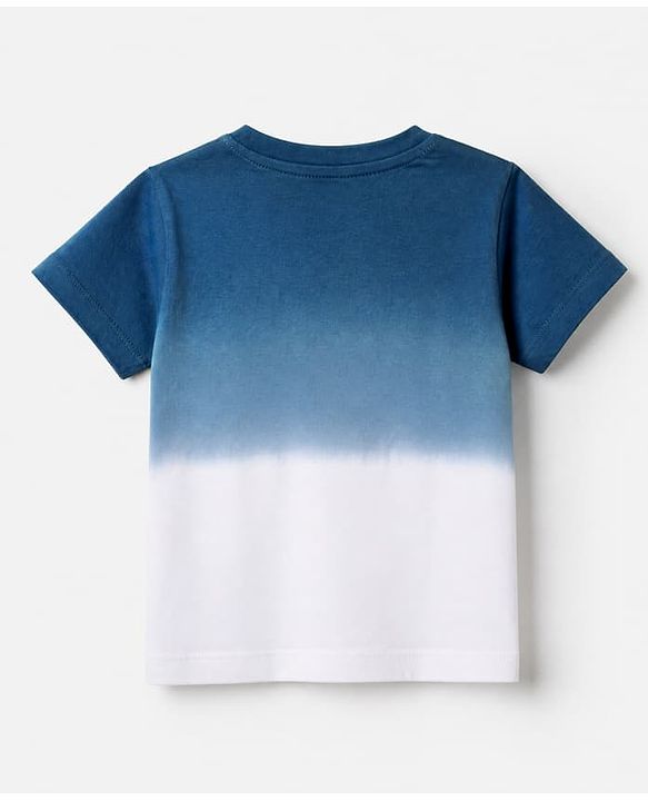 Babyhug 100% Cotton Single Jersey Knit Half Sleeves T-Shirt and Shorts Set With Text Print - Blue & Yellow