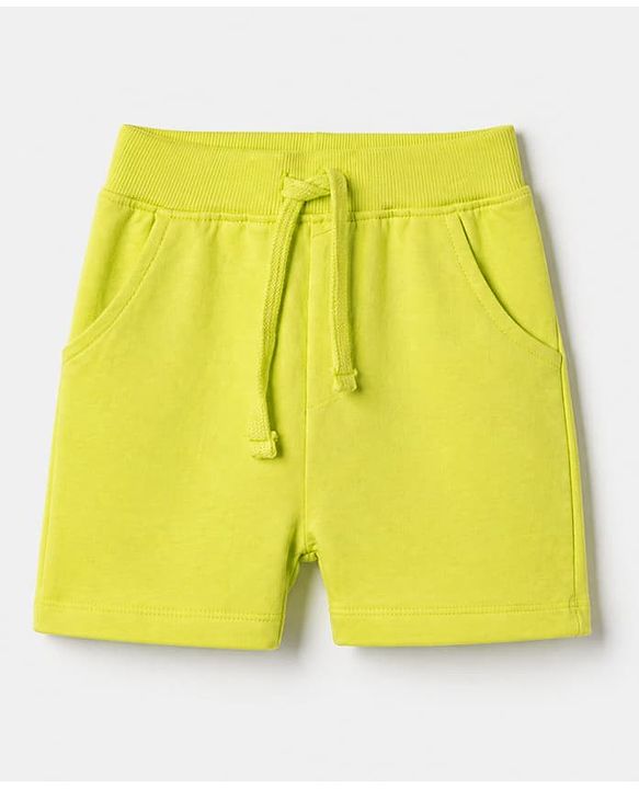 Babyhug 100% Cotton Single Jersey Knit Half Sleeves T-Shirt and Shorts Set With Text Print - Blue & Yellow