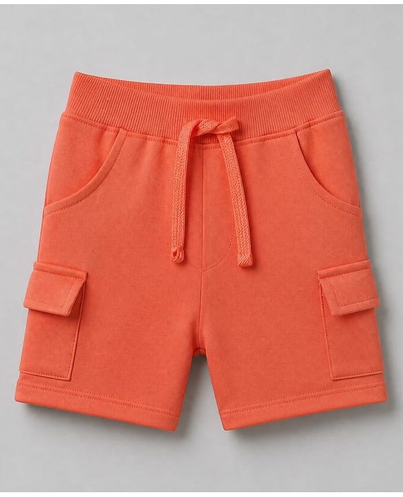 Babyhug 100% Cotton Knit Half Sleeves Dino Printed T-Shirt & Shorts Set - Orange