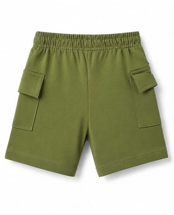 Babyhug 100% Cotton Single Jersey Knit Half Sleeves T-Shirt & Shorts Set Leaf Print - Green
