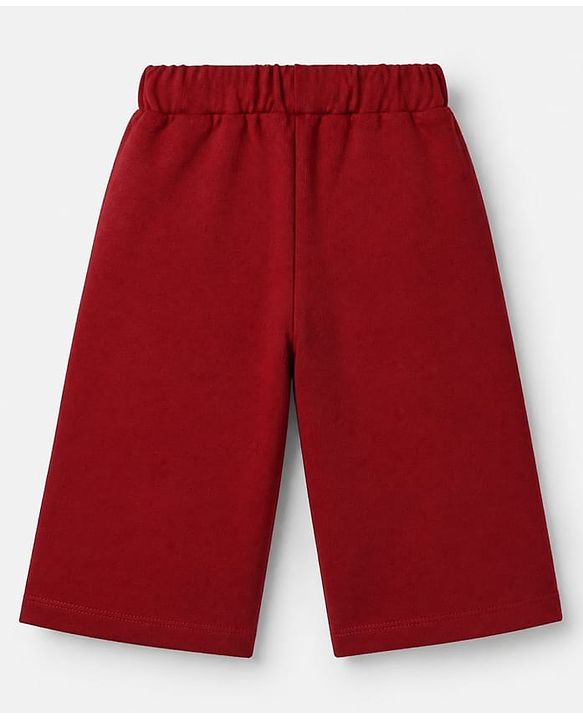 Babyhug Disney 100% Cotton Terry Knit Full Sleeves Sweatshirt and Pants with Full Length and Minnie and Daisy Front & Back Print in Maroon