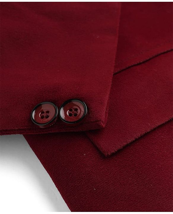 Babyhug Woven Full Sleeves Party Suit With Bow - Maroon