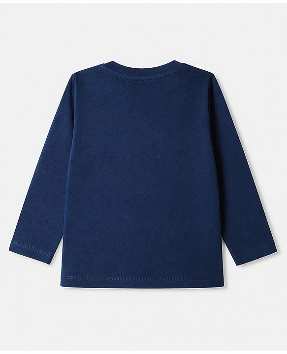 Babyhug 100% Cotton Knit Full Sleeves T-Shirts with Explorer & Cute Crew Text with Bear Print Pack of 3 - Navy Blue Green & White