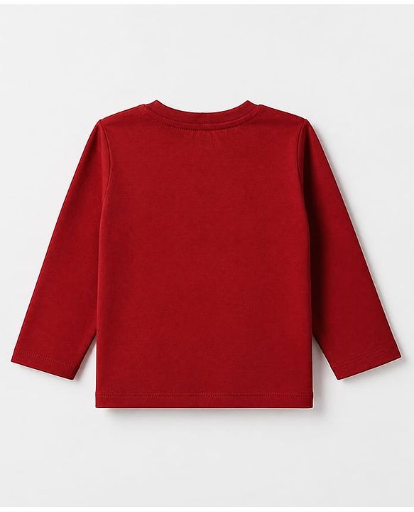 Babyhug 100% Cotton Knit Full Sleeevs T-Shirts with Tokyo Athletic & Number Print Pack of 3 - Red, Blue & Cream