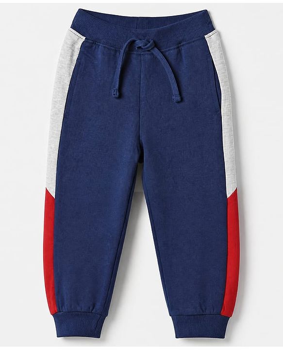 Babyhug 100% Cotton Terry Knit Full Raglan Sleeves Cut & Sew T-Shirt and Jogger with Soccer Junior League Patch - Red