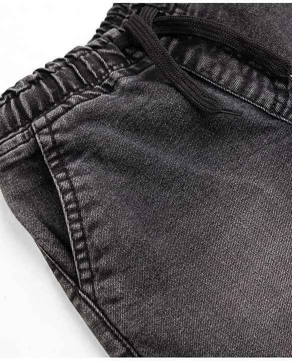 Pine Kids Full Length Denim Washed Jeans - Black