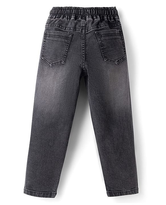 Pine Kids Full Length Denim Washed Jeans - Black