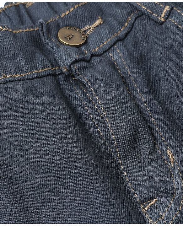 Pine Kids Denim Woven Full Length Jeans With Cargo Pockets in Navy Blue