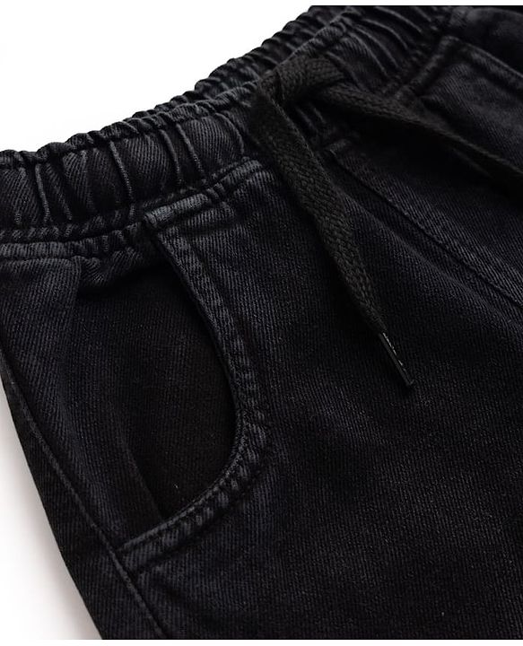 Pine Kids Denim Jeans Full Length Cargo Fit in Black