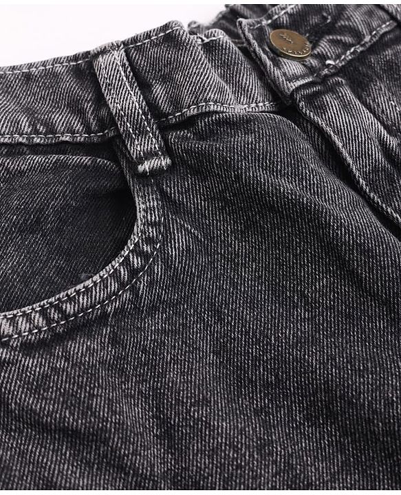 Pine Kids Denim Woven Full Length Jeans Jeans With Cargo Pockets - Black