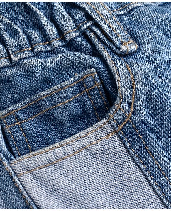 Pine Kids Denim Woven Full Length Solid Jeans - Blue