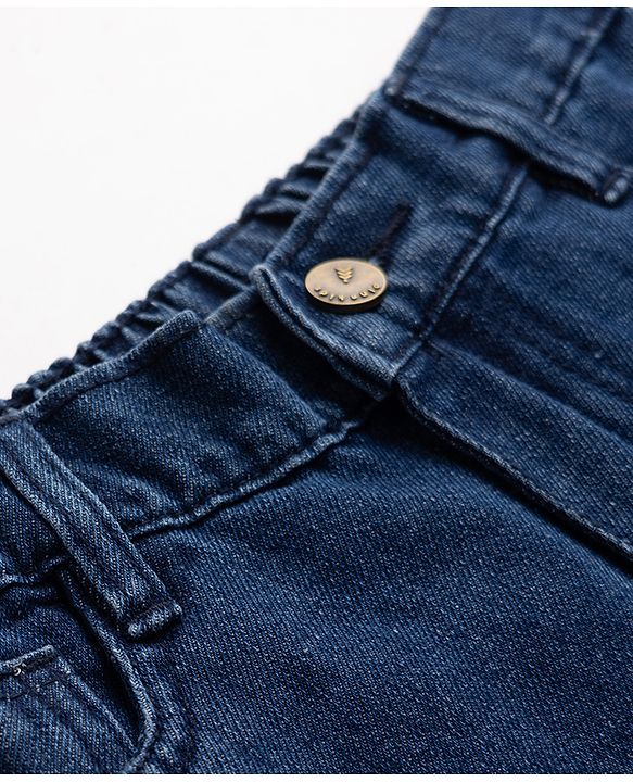 Pine Kids Cotton Blend Denim Woven Full Length Solid Jeans - Blue