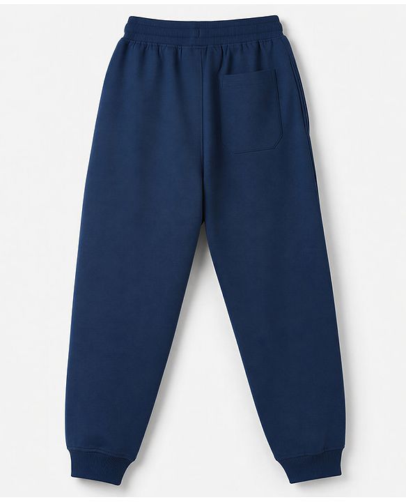 Pine Kids Cotton Knit Full Length Solid Lounge Pants Pack Of 3 - Navy Blue, Grey & Maroon