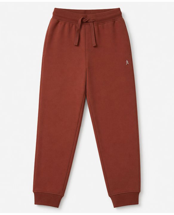Pine Kids Cotton Knit Full Length Solid Lounge Pants Pack of 3 - Navy Blue, Maroon & Green