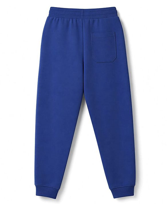 Pine Kids Cotton Knit Full Length Solid Lounge Pants Pack Of 3 - White, Blue & Red