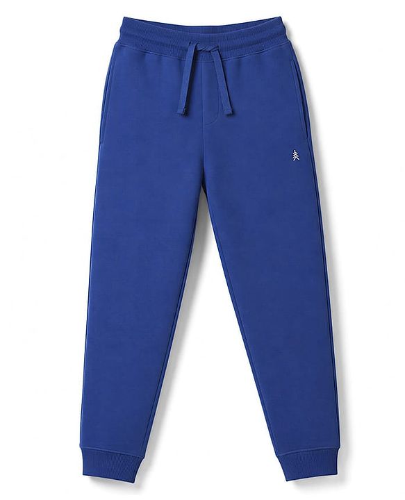 Pine Kids Cotton Knit Full Length Solid Lounge Pants Pack Of 3 - White, Blue & Red