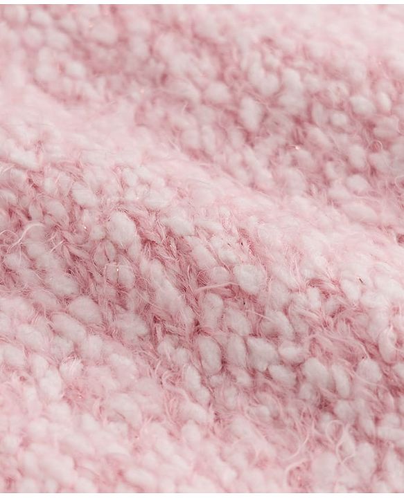 Babyhug Knit Full Sleeves Pullovers Sweaters With Texture - Pink
