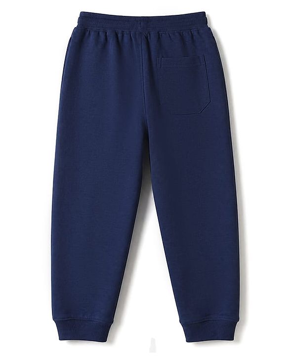 Pine Kids Cotton Knit Full Length Jogger Fit Solid Lounge Pant with Drawstring Pack of 3 in Black Grey Navy Blue