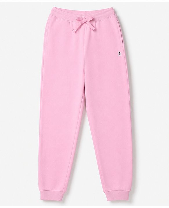 Pine Kids Cotton Knit Full Length Solid Lounge Pants - Pink, Blue & Dark Pink