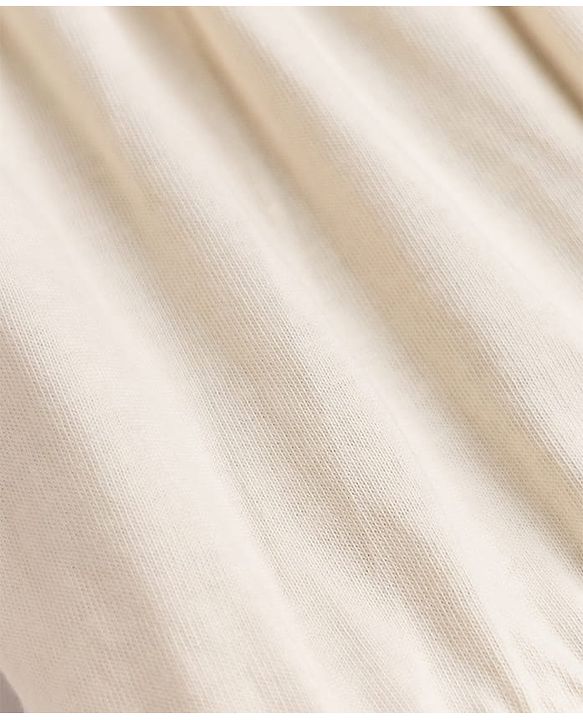 Pine Kids Cotton Knit Frock With Inner Tee with Short Sleeves - Beige