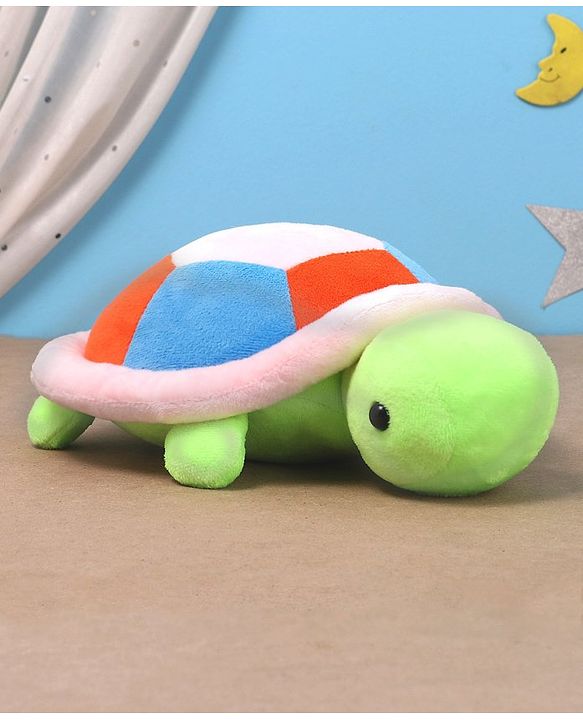 Babyhug Turtle Soft Toy Green & Pink - Length 25 cm
