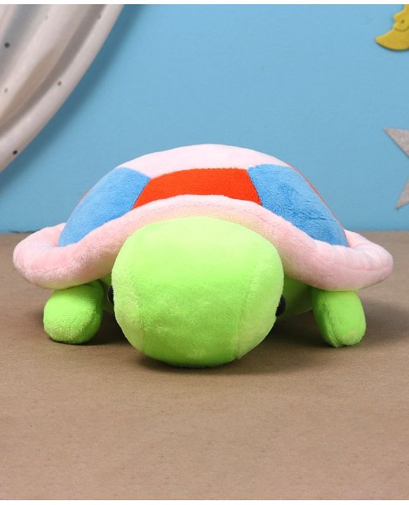 Babyhug Turtle Soft Toy Green & Pink - Length 25 cm