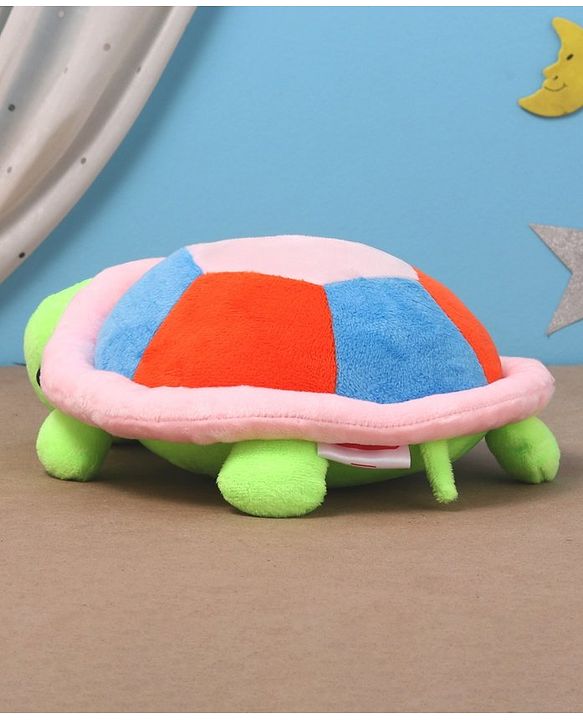 Babyhug Turtle Soft Toy Green & Pink - Length 25 cm