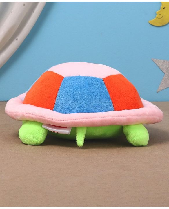 Babyhug Turtle Soft Toy Green & Pink - Length 25 cm