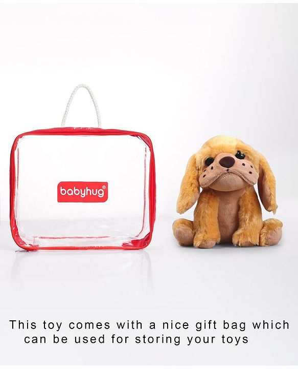 Babyhug Baby Puppy Soft Toy Light Brown - Height 20 cm