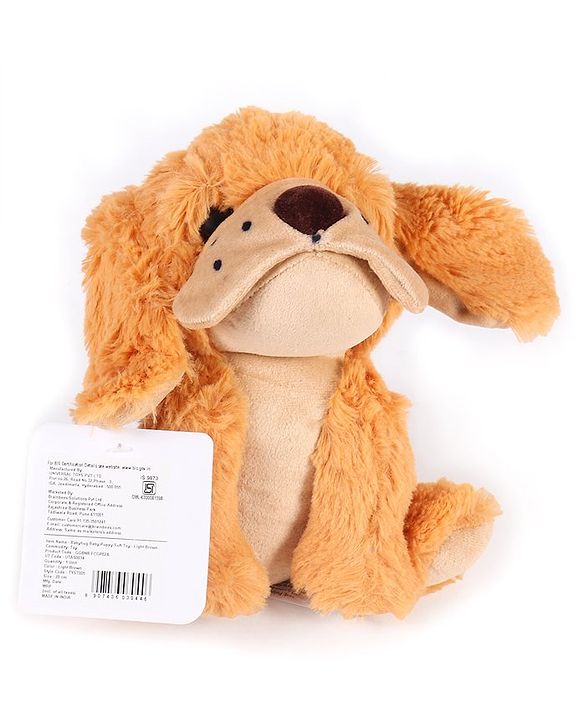 Babyhug Baby Puppy Soft Toy Light Brown - Height 20 cm