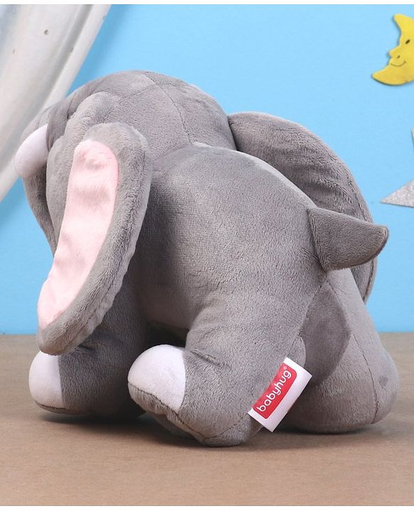 Babyhug Baby Elephant Soft Toy Grey - Height 23 cm - Height 23 cm Grey