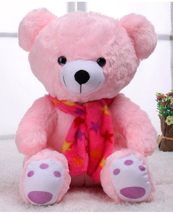 Babyhug Plush Teddy Bear Soft Toy Pink - Height 33 cm