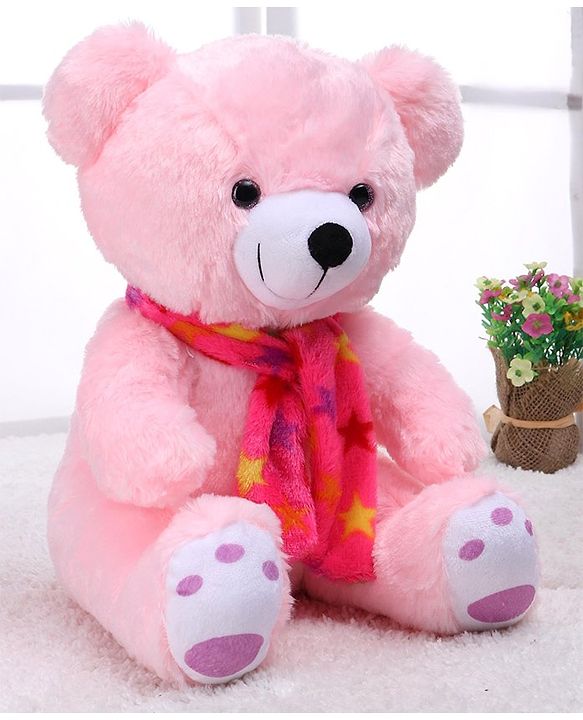 Babyhug Plush Teddy Bear Soft Toy Pink - Height 33 cm